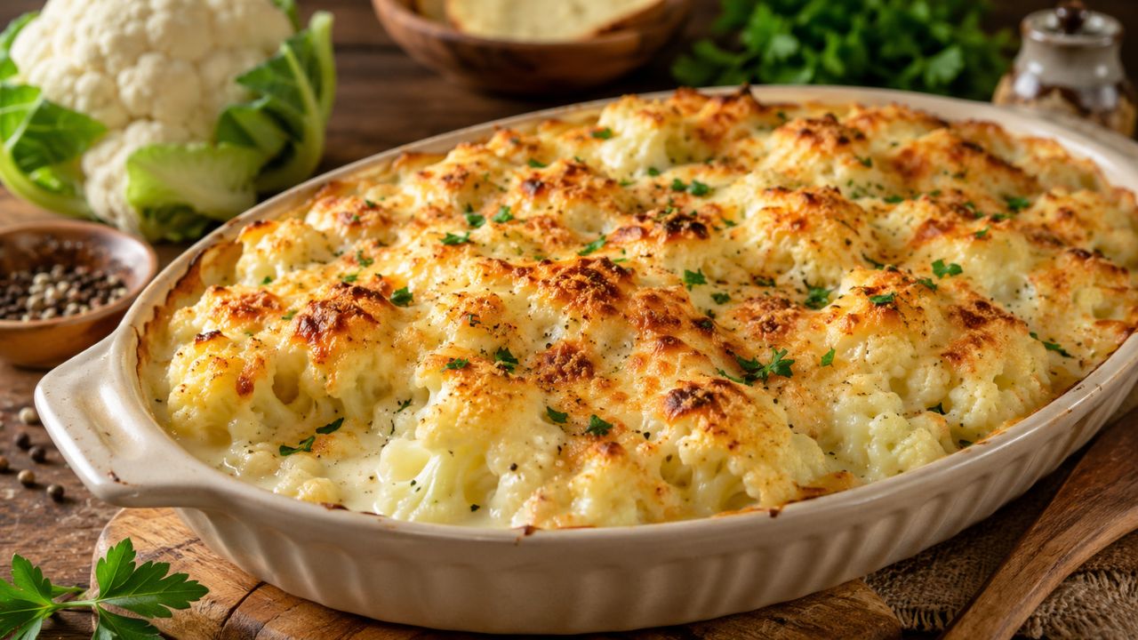 Gratin de chou-fleur crémeux