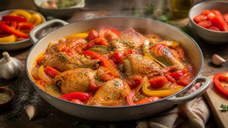 Poulet basquaise facile
